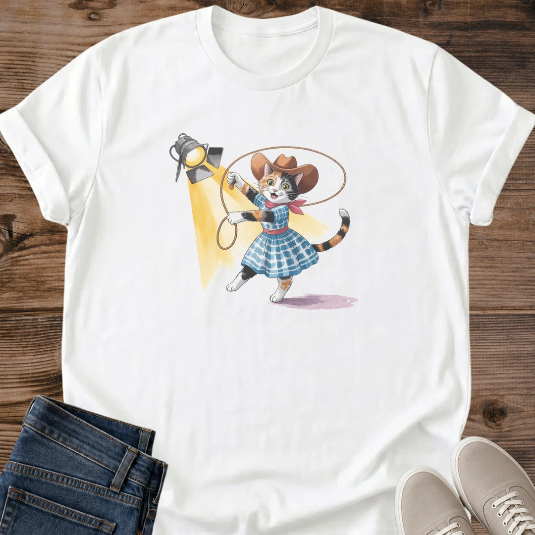 Graphic Tee Shirt Vintage Design Western Style Cotton Fabric Soft Material Comfortable Wear Crew Neck Cut Classic Fit Lightweight Tee Breathable Cotton Ring Spun Quality Casual Apparel Statement Shirt Novelty Design Funny Animal Graphic