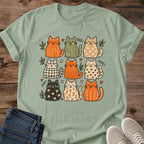 Cat Graphic Tee – Soft Cotton Autumn Design for Everyday Comfort