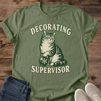 Cat Lover Christmas Gift Decorating Supervisor Shirt Funny Christmas Cat Tee Cat Ornament Graphic Secret Santa Gift For Cat Lover Stocking Stuffer For Cat Mom Holiday Cat Person Tee Tree Trimming Shirt Gildan Softstyle Cotton Tee Cat Whisker Co