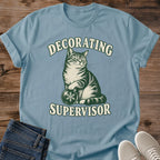 Cat Lover Christmas Gift Decorating Supervisor Shirt Funny Christmas Cat Tee Cat Ornament Graphic Secret Santa Gift For Cat Lover Stocking Stuffer For Cat Mom Holiday Cat Person Tee Tree Trimming Shirt Gildan Softstyle Cotton Tee Cat Whisker Co