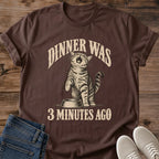 Cat Lover Gift Dinner Was 3 Minutes Ago Shirt Funny Cat Feeding Tee Vintage Cat Bowl Graphic Birthday Gift For Cat Owner Christmas Gift For Cat Mom Secret Santa Gift For Cat Lover Cat Person Tee Gildan Softstyle Cotton Tee Cat Whisker Co