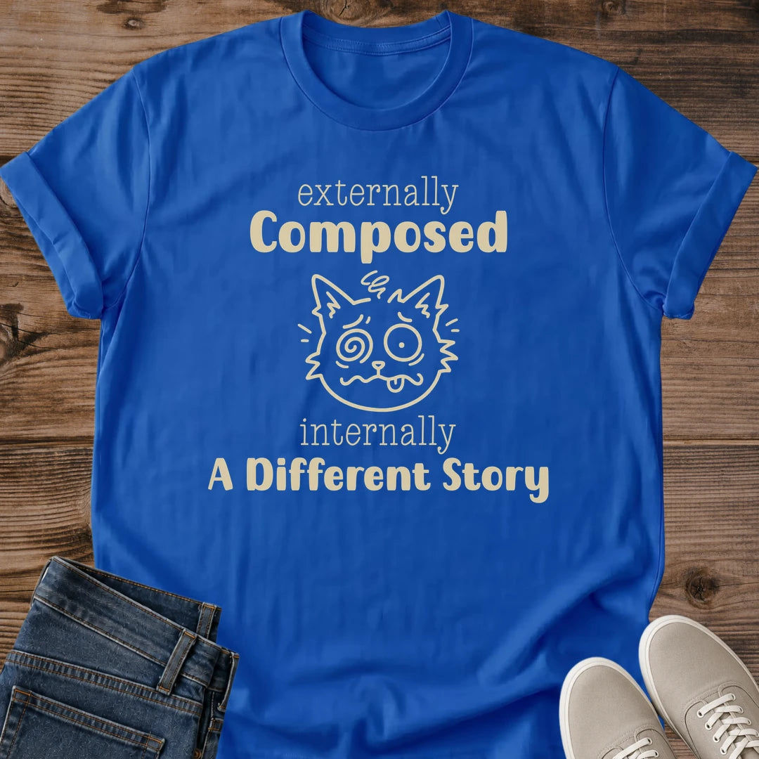 Cat Person Mental Health Shirt Introvert Quote Apparel Honest Message Design Minimal Typography Style Small Paw Print Accent Relatable Humor Tshirt Anxiety Awareness Clothing Cat Lover Casual Gift Everyday Comfort Wear Authentic Expression