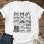 Cat Fashion Shirt Fancy Cats Cat Mom Tee Cats In Sunglasses And Bandanas Gift Vintage Sketch Cat Design Cat Shirt For Women And Men Cat Dad Gift Holiday Gift For Cat Owner Dapper Cats Tee Soft Cotton Unisex Tee Cat Whisker Co