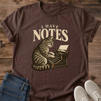 I Have Notes Cat Shirt Typewriter Cat Tee Funny Writer Cat Lover Gift Idea Softstyle Ring Spun Cotton Relaxed Fit Everyday Casual Wear Vintage Print Cat Owner Apparel Statement Piece Lightweight Layering For Home And Fall