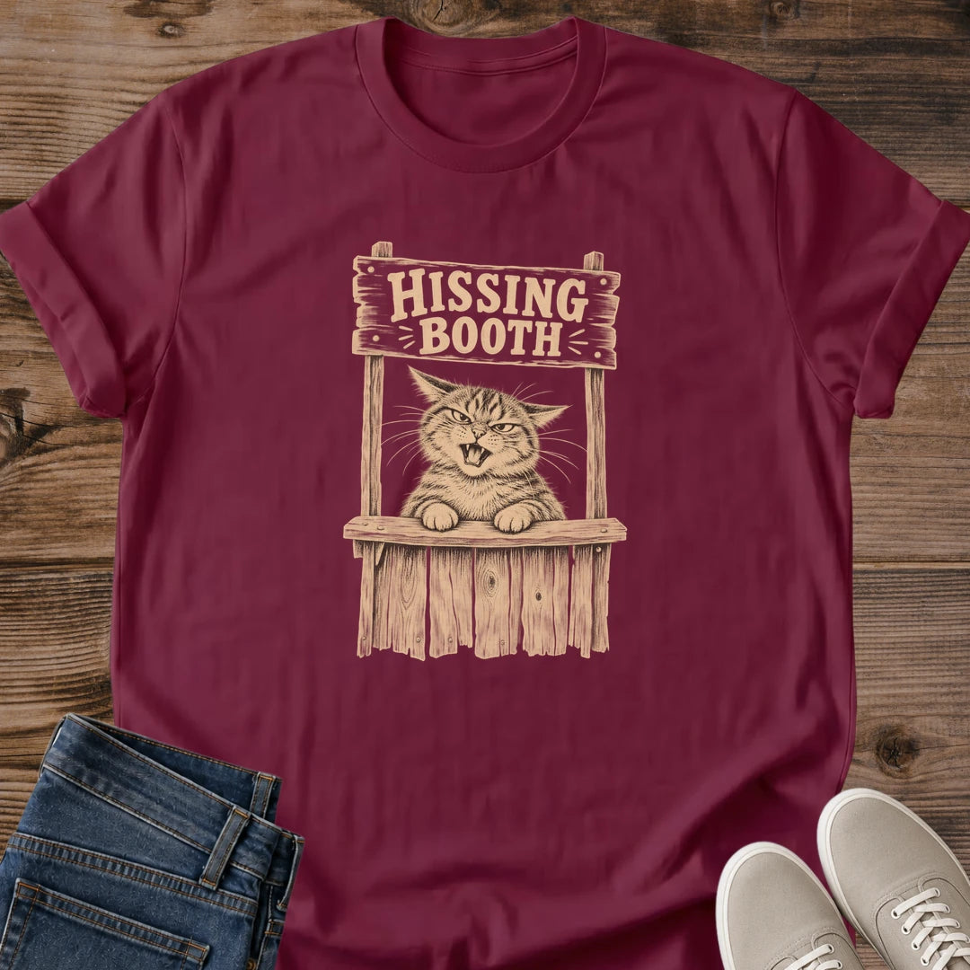 Funny Cat Shirt – Vintage Grumpy Cat Hissing Booth Design