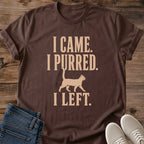Perfect Cat Lover Gift Present Vintage Graphic Tee Shirt Design Soft Cotton Comfortable Crew Neck Casual Wear Retro Cat Silhouette Minimalist Style Playful Humorous Apparel Everyday Comfort Shirt Cat Enthusiast Novelty Pet Lover Tee