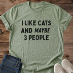 Cat Lover Gift Shirt Introvert Humor Graphic Tee Funny Cat Owner Apparel Sarcastic Statement Design Soft Comfortable Cotton Crewneck Relaxed Casual Fit Perfect Present For Cat People Cozy Loungewear Style Novelty Gift Idea