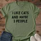 Introvert Cat Lover Shirt Funny Graphic Tee Design Sarcastic Humor Apparel For Cat People Soft Cotton Crewneck Comfortable Relaxed Fit Casual Wear Perfect Gift Idea Cat Owner Statement Piece Cozy Weekend Style Novelty Tee