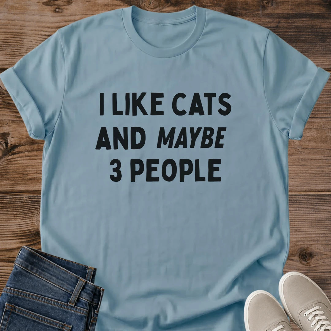 Funny Cat Shirt For Introverts Cat Lover Graphic Tee Design Sarcastic Humor Apparel Perfect Gift For Cat People Soft Cotton Crewneck Relaxed Fit Comfortable Casual Wear Cozy Weekend Outfit Cat Owner Statement Piece Novelty Tee Collection