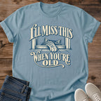Cherish The Moment Cat Graphic Tee Ill Miss This When Youre Old Print Vintage Aesthetic Cat Owner Shirt Gift For Cat Lovers Softstyle Cotton Comfortable Relaxed Fit Statement Piece Everyday Casual Wear Apparel Gift