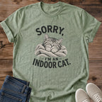 Funny Cat Shirt – Soft Vintage Indoor Cat Graphic Tee for Introverts