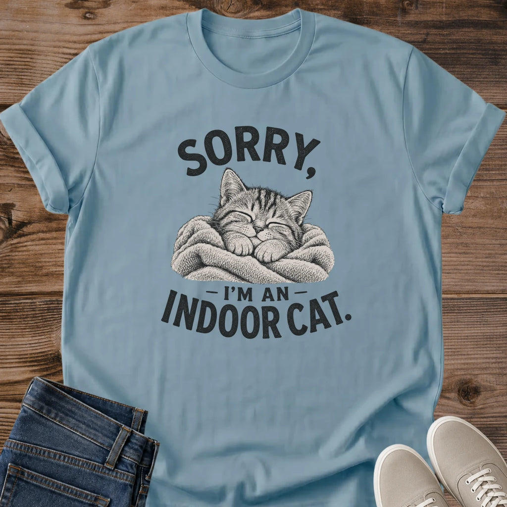 Soft Cotton Tee Vintage Cat Graphic Shirt Lightweight Fabric Relaxed Fit Design Comfortable Crew Neck Style Perfect Everyday Wear Indoor Cat Lover Gift Cozy Loungewear Essential Casual Weekend Outfit Textured Print Details Natural Color