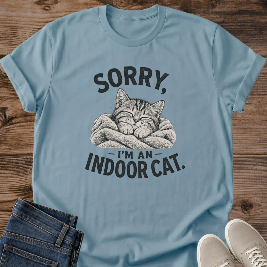 Soft Cotton Tee Vintage Cat Graphic Shirt Lightweight Fabric Relaxed Fit Design Comfortable Crew Neck Style Perfect Everyday Wear Indoor Cat Lover Gift Cozy Loungewear Essential Casual Weekend Outfit Textured Print Details Natural Color