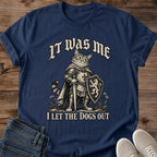 Cat Lover Gift I Let The Dogs Out Cat Shirt Funny Cat Meme Tee Vintage Knight Cat Graphic Birthday Gift For Cat Owner Christmas Gift For Cat Dad White Elephant Gift Cat Person Tee Gildan Softstyle Cotton Tee Cat Whisker Co