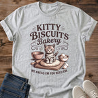 Cat Lover Apparel Graphic Tee For Pet Owner Gift Baking Humor Design Novelty Shirt Collection Statement Piece Casual Wear Everyday Comfort Animal Theme Print Birthday Present Idea Conversation Starter Pet Enthusiast Gift Perfect Cat Owner