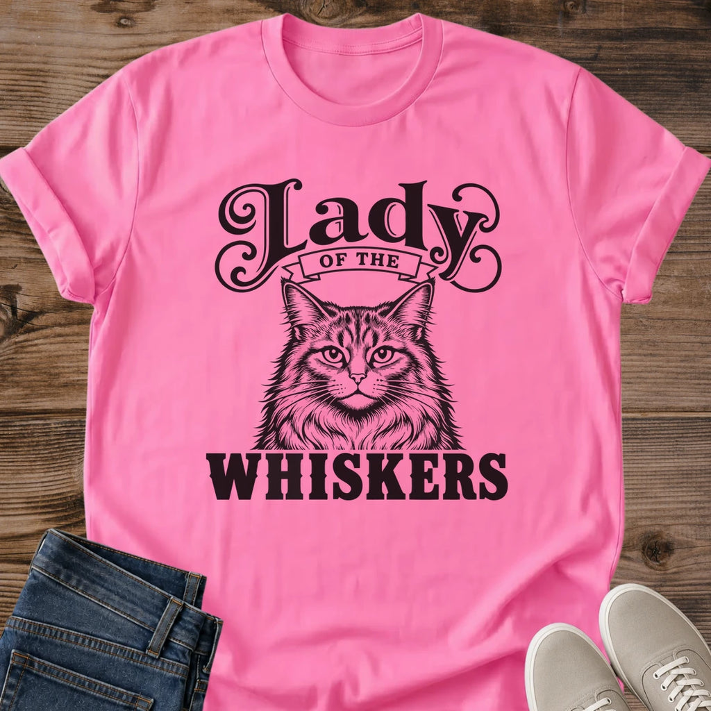 Retro Cat Tshirt Soft Cotton Fabric Vintage Tabby Design Comfortable Casual Wear Lady Whiskers Graphic Lightweight Everyday Tee Pet Themed Clothing Cat Lover Apparel Perfect Layering Shirt Natural Cotton Material Cozy Lounge Style Animal