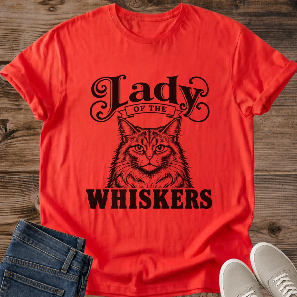 Cat Lover Tshirt Vintage Tabby Design Perfect Gift For Cat Owner Soft Cotton Fabric Comfortable Everyday Wear Retro Cat Graphic Shirt Lady Whiskers Text Casual Pet Themed Apparel Animal Lover Present Lightweight Natural Cotton Tee Cozy