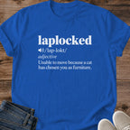 Laplocked Shirt Royal Funny Cat Definition Tee Dictionary Style Cat On Lap Graphic Cat Has Chosen You As Furniture Shirt Minimalist Text Cat Tee Cat Mom Gift Cat Lover Gift Lap Cat Tee Gildan 64000 Softstyle Unisex Cat Whisker Co