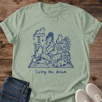 Cat Lover Gift Living The Dream Cat Shirt Cozy Homebody Tee Many Cats Graphic Birthday Gift For Cat Owner Mothers Day Cat Gift Christmas Gift For Cat Mom Introvert Gift For Her Cat Person Tee Gildan Softstyle Cotton Tee Cat Whisker Co