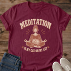 Meditation Shirt – Funny Cat Yoga Design Zen Mindfulness Tee