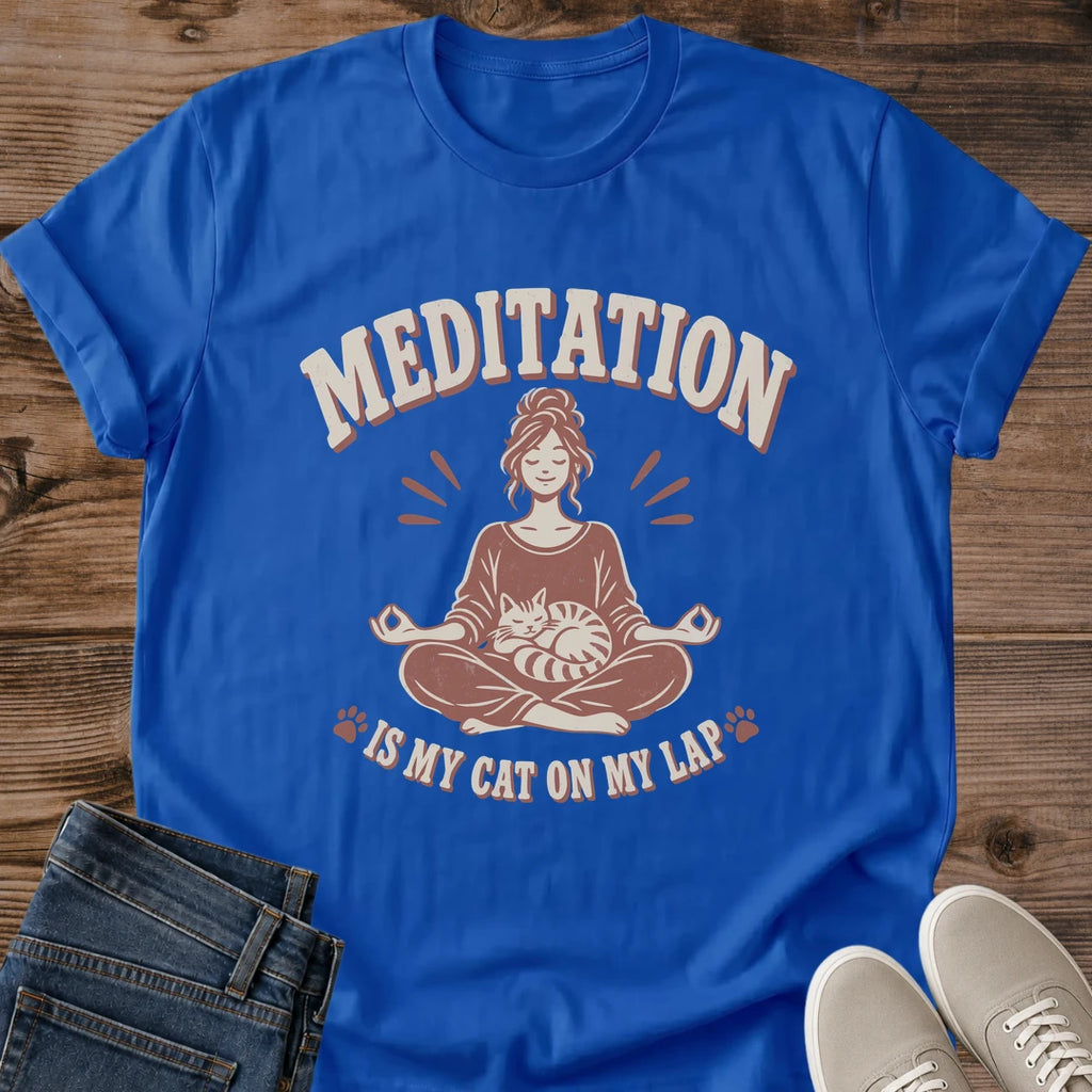 Meditation Shirt – Funny Cat Yoga Design Zen Mindfulness Tee