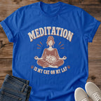 Meditation Shirt – Funny Cat Yoga Design Zen Mindfulness Tee