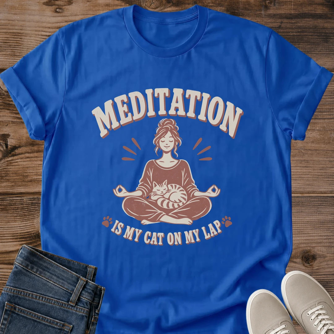 Meditation Shirt – Funny Cat Yoga Design Zen Mindfulness Tee