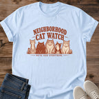 Funny Cat Group Tee Neighborhood Cat Watch Weve Seen Everything Design Cat Lover Gift For Her Softstyle Cotton Comfortable Relaxed Fit Casual Weekend Wear Vintage Print Cat Mom Statement Apparel Everyday Layering Piece