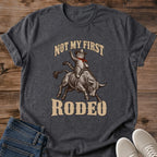 Western Cat Shirt Not My First Rodeo Cat Mom Tee Funny Cowboy Cat Gift Retro Western Cat Design Cat Shirt For Women And Men Cat Dad Gift Holiday Gift For Cat Owner Experienced Cat Owner Tee Soft Cotton Unisex Tee Cat Whisker Co