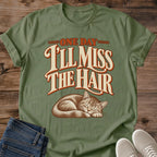 Funny Cat Graphic Tee One Day Ill Miss The Hair Sleeping Cat Print Vintage Aesthetic Cat Owner Shirt Gift For Cat Lovers Softstyle Cotton Comfortable Relaxed Fit Statement Piece Everyday Casual Wear Apparel Gift Idea