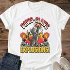 Chaotic Cat Shirt Paws Claws Explosions Cat Mom Tee Funny Cat Energy Gift Explosive Tabby Cat Graphic Cat Humor Shirt For Women And Men Cat Dad Tee Holiday Gift For Cat Owner Zoomies At 3am Tee Soft Cotton Unisex Tee Cat Whisker Co