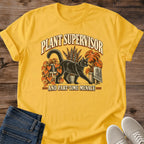 Houseplant Cat Shirt Plant Supervisor Black Cat Graphic Tee Funny Gift Idea Ring Spun Cotton Soft Breathable Fabric Relaxed Unisex Fit Vintage Print Design Cat Person Apparel Casual Everyday Wear Statement Piece Great Gift