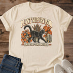 Houseplant Cat Shirt Plant Supervisor Black Cat Graphic Tee Funny Gift Idea Ring Spun Cotton Soft Breathable Fabric Relaxed Unisex Fit Vintage Print Design Cat Person Apparel Casual Everyday Wear Statement Piece Great Gift