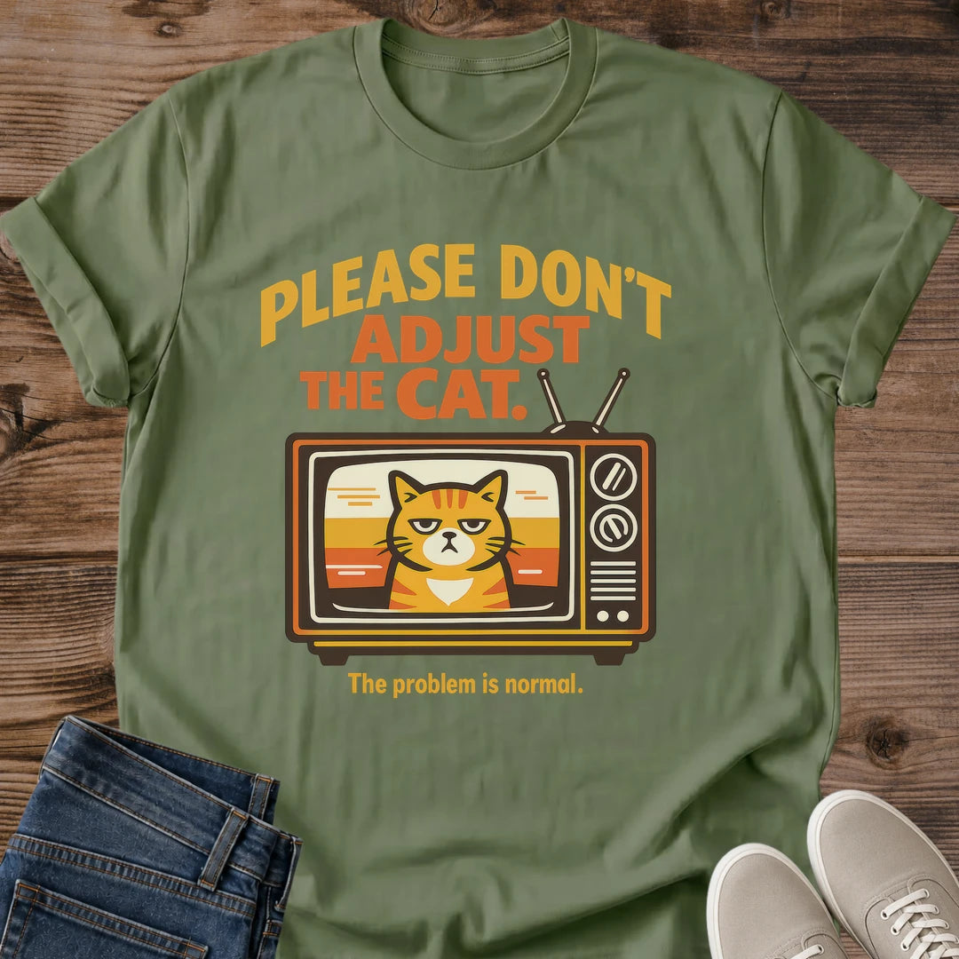 Sarcastic Cat Shirt Funny Graphic Tee Retro Vintage Design Orange Tabby Print Casual Everyday Wear Soft Comfortable Fabric Cat Lover Gift Pet Owner Apparel Novelty Present Weekend Outfit Lounging Shirt Gag Gift Collection