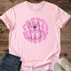 Pretty Kitty Shirt Retro Bubble Text Cat Tee Groovy Cat Lover Gift Idea Softstyle Ring Spun Cotton Relaxed Fit Everyday Casual Wear Bold Print Cat Owner Apparel Statement Piece Lightweight Layering