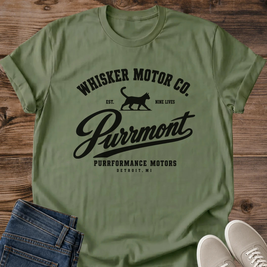 Soft Cotton Cat Tee Comfortable Breathable Fabric Vintage Racing Graphic Design Retro Style Appeal Lightweight Ring Spun Construction Perfect Casual Wear Essential Cat Lover Gift Idea Nostalgic Aesthetic Choice Playful Whisker Theme Relaxed