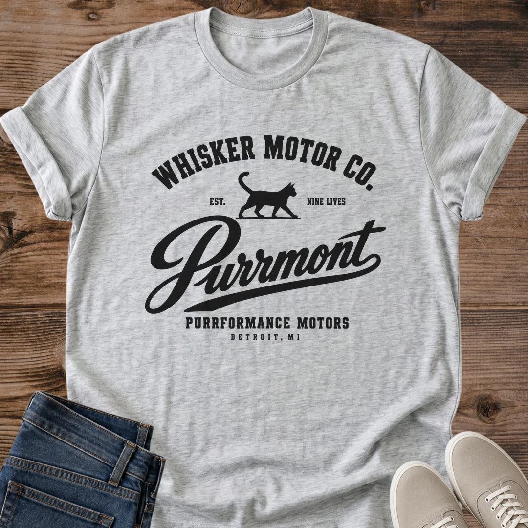 Retro Cat Lover Apparel Vintage Graphic Tee Racing Design Theme Soft Cotton Comfort Breathable Lightweight Fabric Perfect Gift For Cat Enthusiast Nostalgic Style Statement Casual Daily Wear Essential Playful Motor Racing Graphics Unique