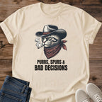 Cowboy Cat Shirt Rodeo Design Funny Graphic Tee Cat Lover Gift Western Theme Apparel Humorous Novelty Shirt Pet Parent Present Birthday Gift Collection Casual Wear Design Illustrated Cat Graphic Sarcastic Statement Tee Animal Enthusiast