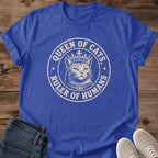 Cat Lover Shirt – Vintage Crowned Cat Design Soft Cotton Tee