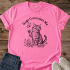 Animal Lover Apparel Funny Cat Shirt Collection Sarcastic Kitten Tee Graphic Design Statement Pencil Sketch Art Floral Butterfly Details Cat Themed Gift Idea Novelty Clothing Essential Casual Wear Shirt Birthday Gag Gift Present Humorous