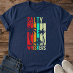 Surf Cat Shirt Retro Beach Design Vintage Stripe Pattern Sunglasses Cat Longboard Graphic Soft Lightweight Unisex Tee Summer Wear Beach Vacation Outfit Casual Style Cat Lover Gift Perfect Beach Day Essential Retro Sunset Colors Funny Design