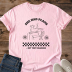 Soft Cotton Graphic Tee Comfortable Casual Shirt Funny Canceled Plans Quote Design Breathable Ring Spun Cotton Fabric Minimalist Line Art Illustration Crew Neck Fit Perfect Introvert Gift Relatable Humor Statement Loungewear Essential Cozy