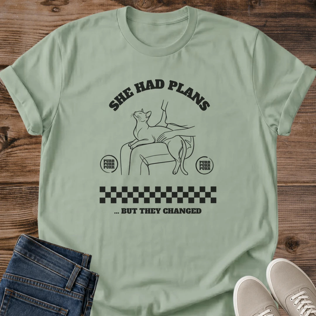 Relatable Humor Shirt Funny Introvert Quote Tee Canceled Plans Design Soft Cotton Graphic Shirt Minimalist Line Art Style Breathable Comfortable Fabric Crew Neck Casual Fit Perfect Homebody Gift Loungewear Essential Cozy Day Outfit