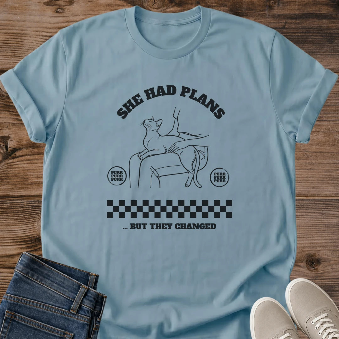Funny Introvert Shirt Soft Cotton Graphic Tee Canceled Plans Quote Design Perfect Homebody Gift Relatable Humor Statement Minimalist Line Art Illustration Breathable Ring Spun Cotton Crew Neck Comfortable Fit Casual Loungewear Essential