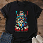 Shred The Gnar Cat Shirt Black Snowboarding Cat Tee Geometric Cat In Beanie And Goggles Graphic Ski Cat Shirt Winter Sports Tee Cool Moves Chilly Thrills Cat Lover Gift Apres Ski Tee Gildan 64000 Softstyle Unisex Cat Whisker Co