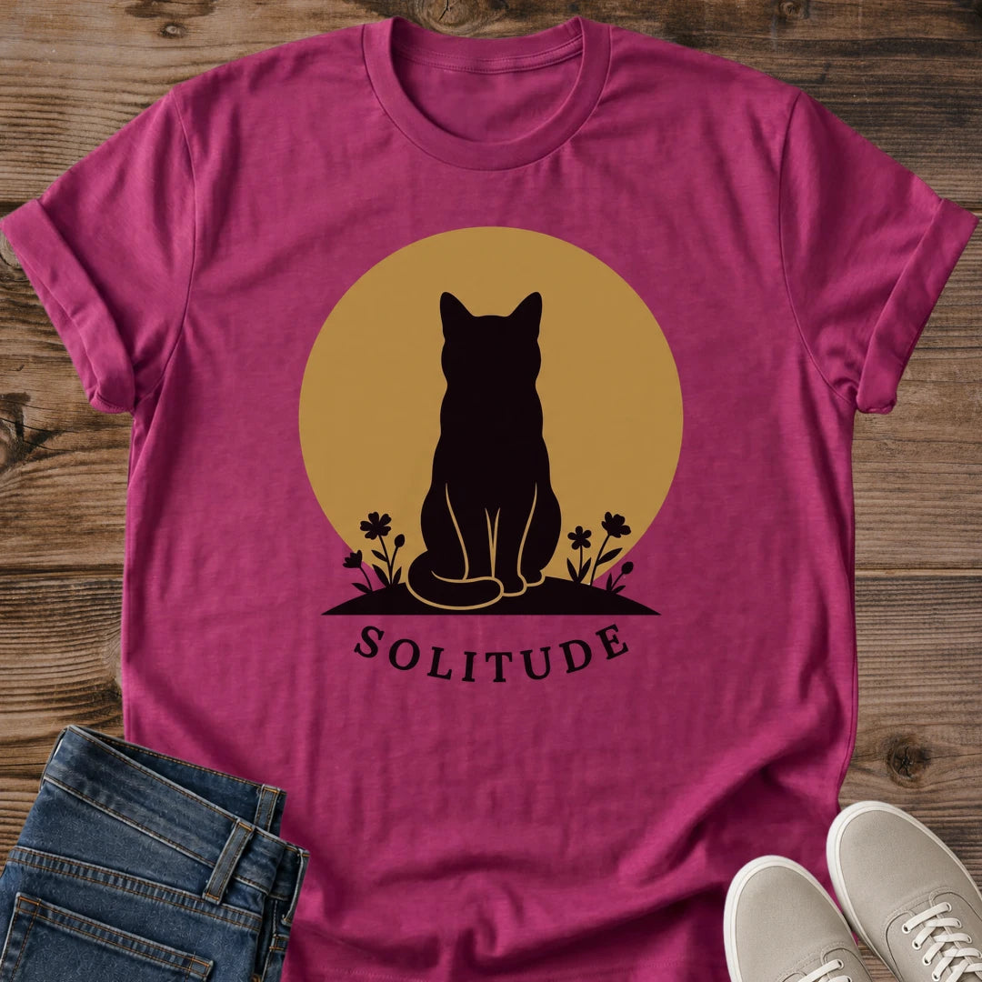 Cat Silhouette Shirt – Minimalist Aesthetic Design for Everyday Comfort