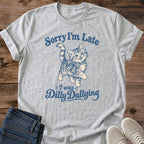 Funny Cat Shirt Vintage Kitten Graphic Tee Cat Lover Gift Soft Cotton Fabric Comfortable Everyday Wear Humorous Statement Design Retro Style Illustration Novelty Gift Idea Casual Outfit Essential Breathable Lightweight Material Perfect