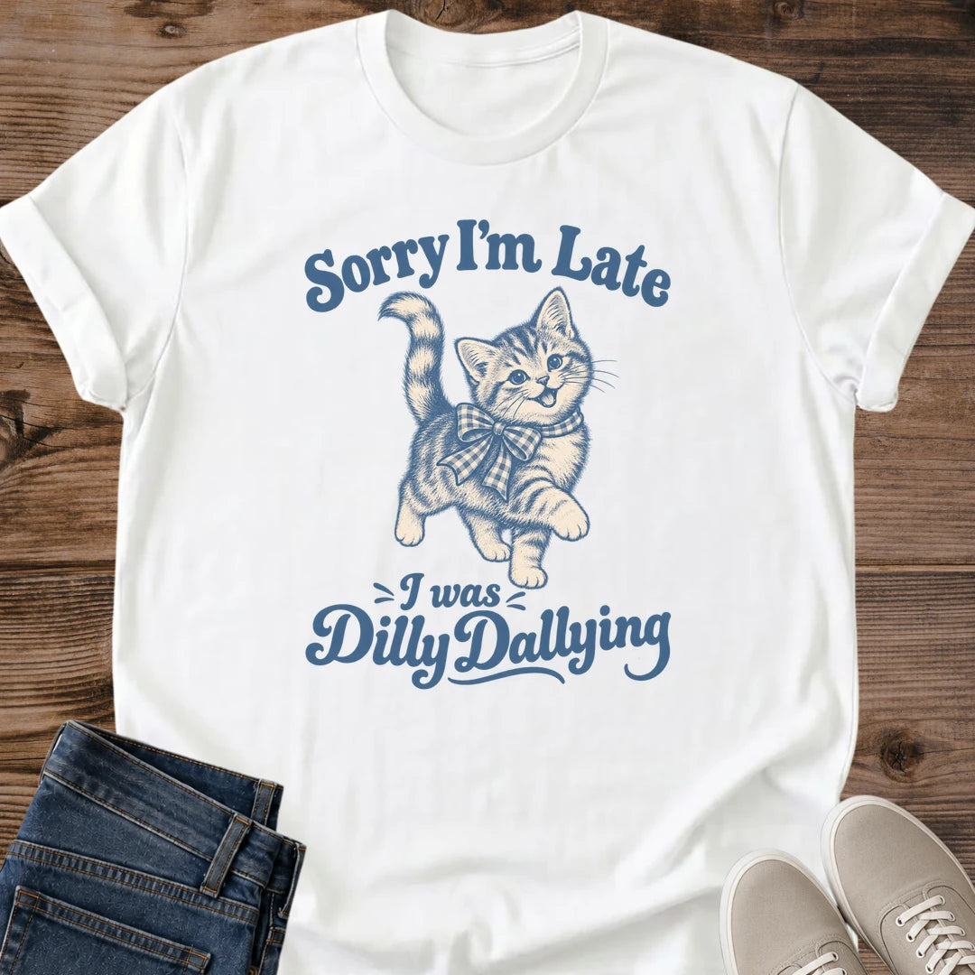 Vintage Kitten Graphic Tee Retro Style Cat Shirt Illustrated Design Soft Ring Spun Cotton Fabric Comfortable Casual Wear Humorous Cat Lover Gift Breathable Lightweight Material Everyday Outfit Essential Novelty Statement Shirt Perfect Gift