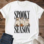 Funny Cat Graphic Tee Spooky Season Ghost Costume Cats Pumpkin Print Vintage Aesthetic Cat Owner Shirt Gift For Cat Lovers Softstyle Cotton Comfortable Relaxed Fit Statement Piece Everyday Casual Wear Apparel Gift Idea