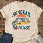 Cat Lover Gift Sunbeam Analyst Shirt Funny Office Humor Cat Tee Gift For Data Analyst Coworker Gift Retro Sunset Cat Graphic Birthday Gift For Cat Owner Christmas Gift For Cat Mom Cat Person Tee Gildan Softstyle Cotton Tee Cat Whisker Co